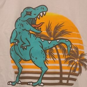 Size LARGE(10/12) Dinosaur  Beige Tee